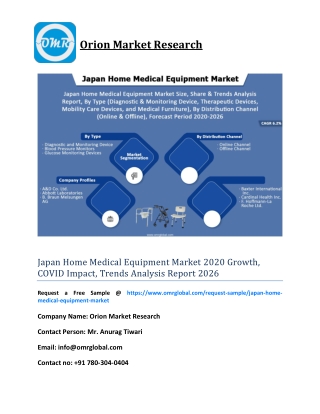 Japan Home Medical Equipment Market 2020 Growth, COVID Impact, Trends Analysis Report 2026