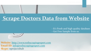 Scrape Doctors Data from Website