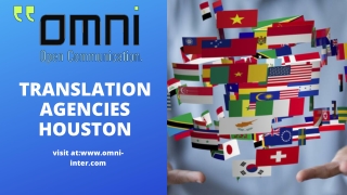 Translation Agencies Houston- Resolves  Language Problem