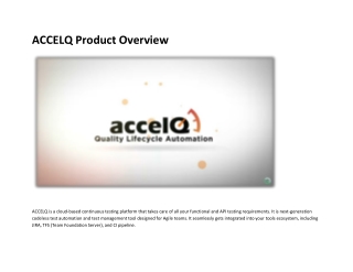 ACCELQ Product Overview