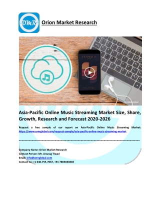 Asia-Pacific Online Music Streaming Market Research and Forecast 2020-2026