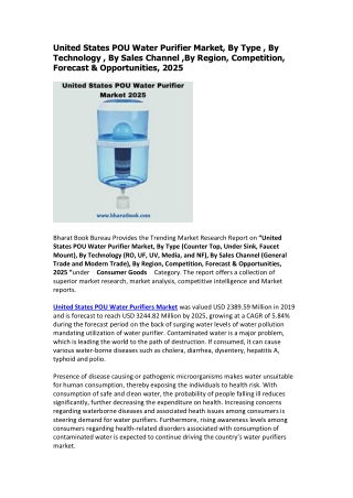 United States POU Water Purifier Market Research Report 2025