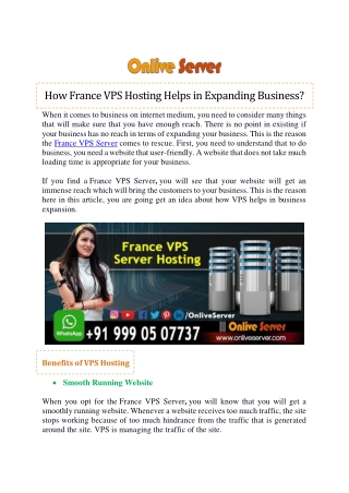 France VPS Server is an Easy Solution for Large Enterprise