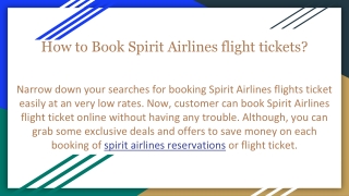 How to Book Spirit Airlines flight tickets?