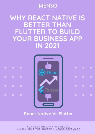 Why React Native is Better than Flutter to Build your Business App in 2021