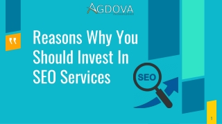 Reasons Why You Should Invest In SEO Services