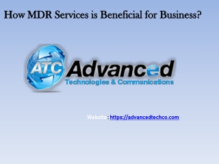 MDR Services - AdvancedTechCo