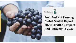 Fruit And Nut Farming Market 2021-2030: by Key players with Countries, Type, Application and Forecast