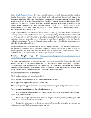 Graph Analytics Market Demands, Analysis, Size, Trends, Revenue by 2027