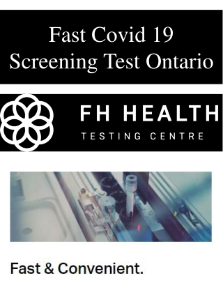 Fast Covid 19 Screening Test Ontario