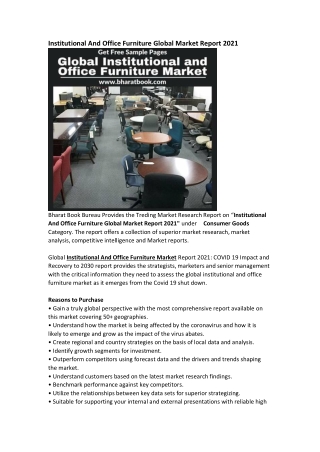 Global Institutional and Office Furniture Market Research Report Forecast 2030