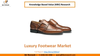 Luxury Footwear Market size worth $46.8 billion by 2026 - KBV Research