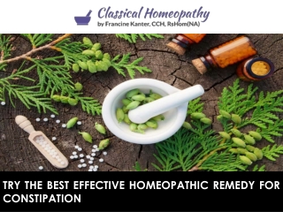 Try the Best Effective Homeopathic Remedy for Constipation