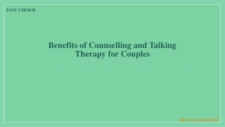 Benefits of Counselling and Talking Therapy for Couples