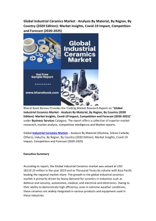 Global Industrial Ceramics Market Research Report Forecast 2025