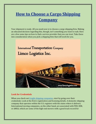 Choose the ultimate Shipping services to Nigeria at Limco Logisitics Inc.