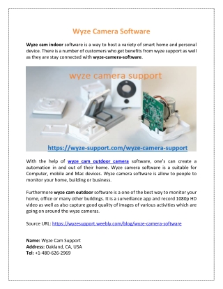 Wyze Camera Software