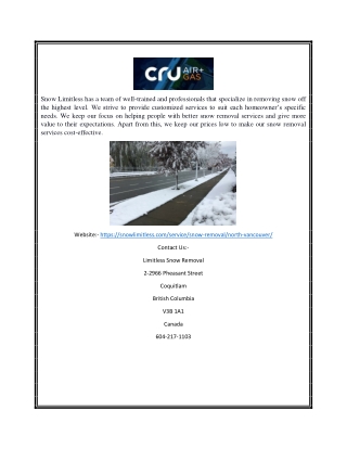 Best Snow Removal Services in North Vancouver