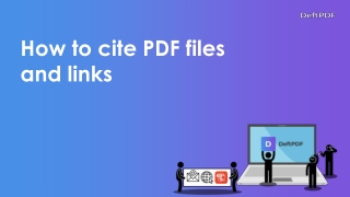 How to Cite PDF as your resource properly
