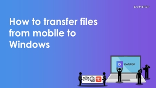 How to transfer PDF files from phone to Windows