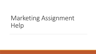 Marketing Assignment Help