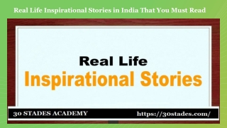 Real Life Inspirational Stories