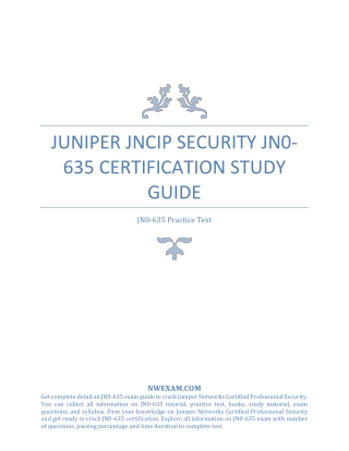 Juniper JNCIP Security JN0-635 Certification Study Guide