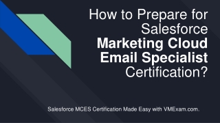 Salesforce Marketing Cloud Email Specialist (MCES) Certification | Questions & Answers