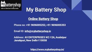 Best Online Battery Shop in India