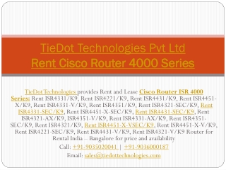 Rent Cisco Router 4000 Series Rental in India | Price/Cost | Call: 9036000187