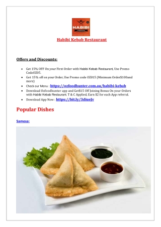 5% Off – Habibi Kebab Menu Clovelly Park Takeaway, SA
