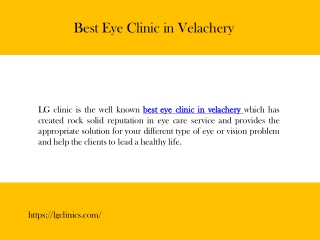 Best Eye Doctor in Velachery