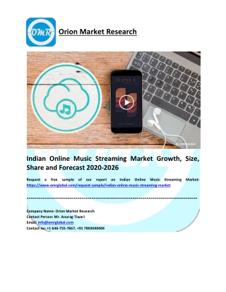 Indian Online Music Streaming Market Research and Forecast 2020-2026