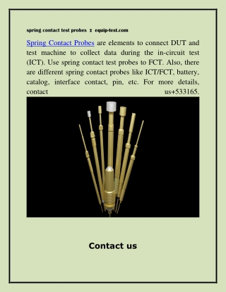 spring contact test probes