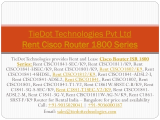 Rent Cisco Router 1800 Series in India | Rental Cost/Price | Call: 9036000187