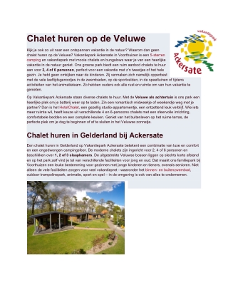 Chalet huren Veluwe