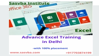 Advance Excel Training in Delhi