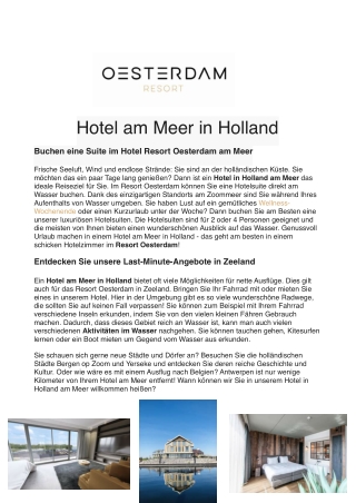 Hotel in Holland am Meer