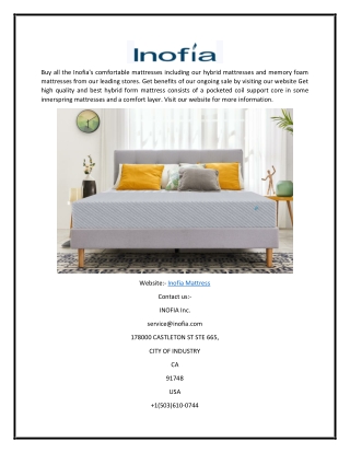 Best Inofia Mattress | Inofia.Com