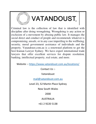 Iranian Lawyer Sydney | Vatandoust.com.au