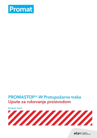 protupozarna traka promastop w upute za rukovanje proizvodom promat hr