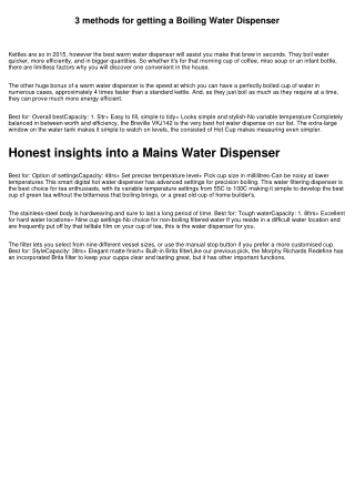 Why our Water Dispensers is trusted