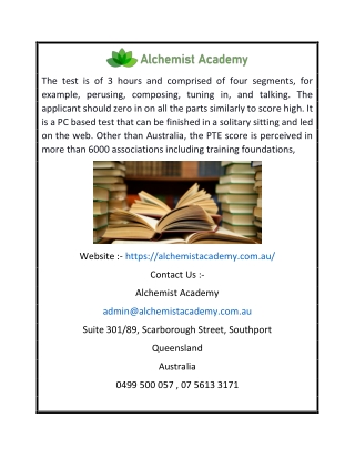 PTE Gold Coast |  Alchemistacademy.com.au