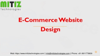 E-Commerce Website Design At Mitiz