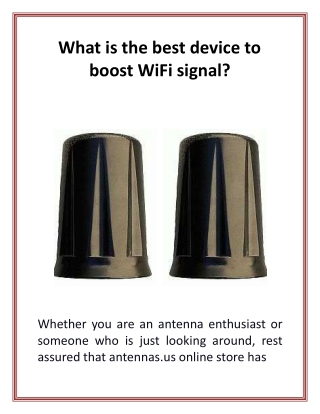 What is the best device to boost WiFi signal?