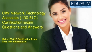 CIW Network Technology Associate (1D0-61C) Certification Exam Questions and Answers