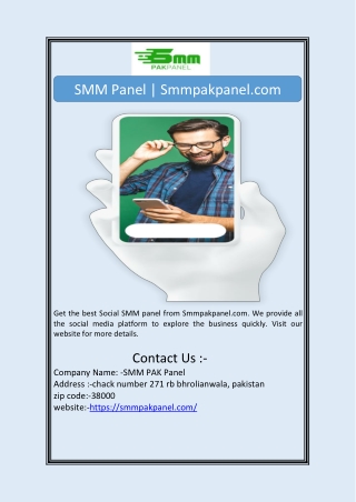 SMM Panel | Smmpakpanel.com