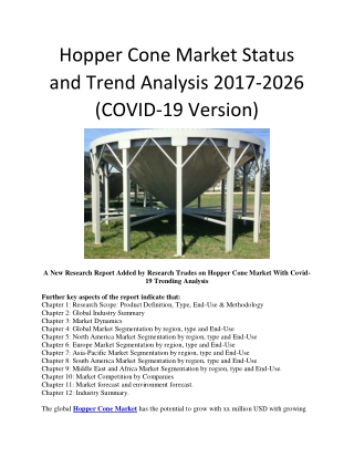 Hopper Cone Market Status and Trend Analysis 2017-2026 (COVID-19 Version)