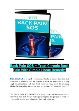 Back Pain SOS – Treat Chronic Back  Pain