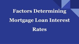 Important Facts Know About Mortgage Loan Rates